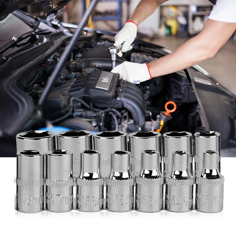

46 Pcs Drive Socket Set Car Repair Tool Ratchet Spanner Wrench Set CR-V Pawl Socket Spanner Screwdriver Tool Kit Car Repair Set