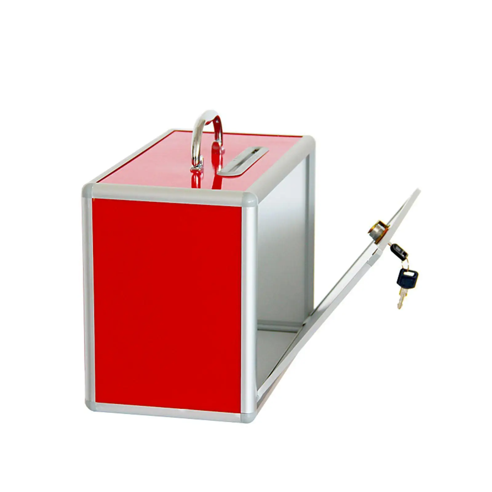 

Ballot Box with Slot Charity Donation Ballot Box Aluminum Alloy,Portable Locking Suggestion Box for Voting Selection