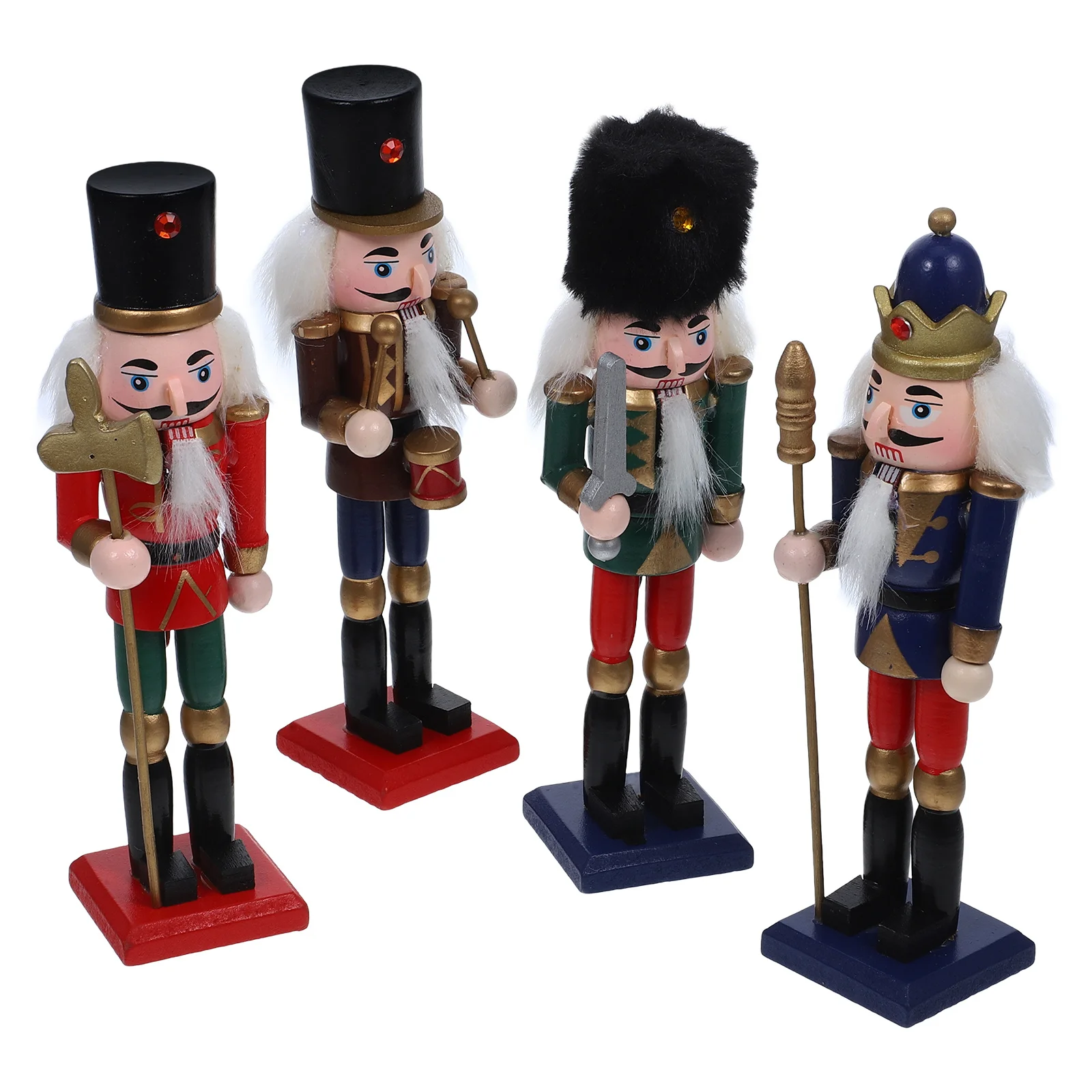 

4Pcs Tall Nutcracker Soldier Decor Elegant Christmas Decoration for Indoor Outdoor Use Holiday Party Supplies Nutcrackers