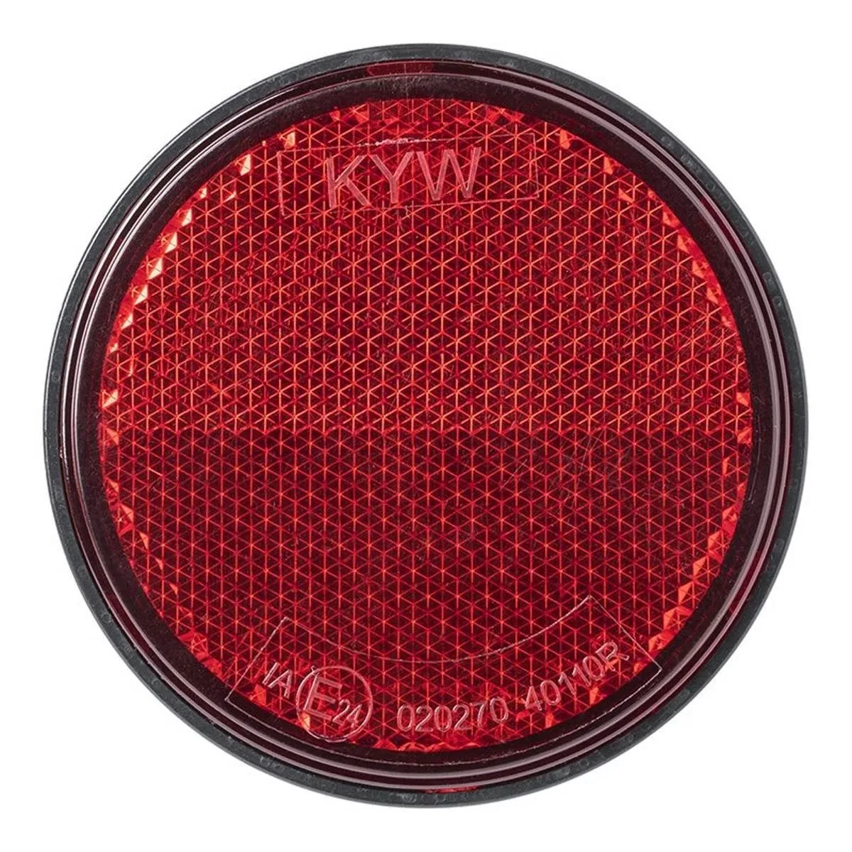 4Pcs Red 60mm round Reflectors with Screw Backlight for Trailers Motorhomes Trucks Caravans - Roadside Marker Side Lights