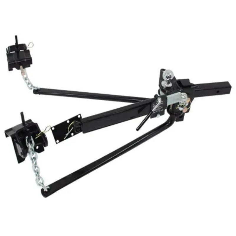 Carbon Steel Black Powder Coated Electric Brake Compatible Trailer Towing Hitch with Friction Sway Controls Weight Distribution