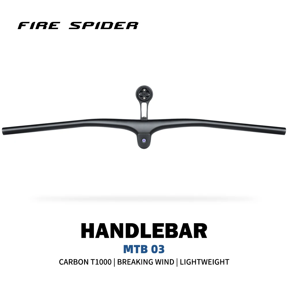 Can Am-Integrated Bicycle Handlebar with Spacer and Mount Holder, MTB Handlebar, 810mm Flat Bar, 28.6 Stem Top, CarbonT1000