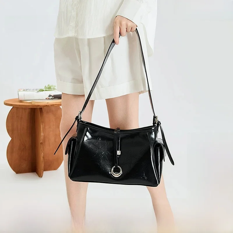 adjustable-wide-shoulder-strap-hobo-bag-modern-women's-crossbody-bag-three-happiness-life-brand-fall-fashion-retro-motorcycle