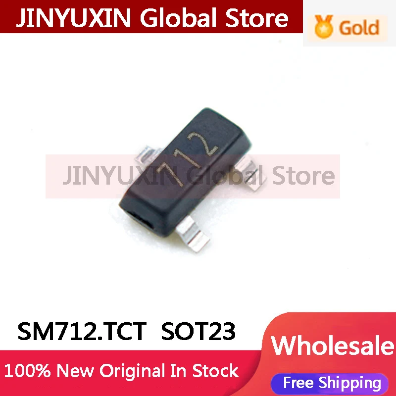 50-100 piezas SM712.TCT CDSOT23-SM712 SM712 SOT23 712 diodo IC Chip al por mayor en stock