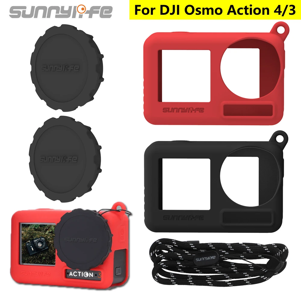 

Sunnylife Silicone Protective Cover for DJI Osmo Action 4/3 Camera Accessories Full Protector Case Scratch-proof Lens Cap Sleeve