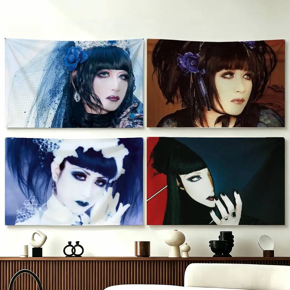 M-Malice Mizer Visual Kei Rock Flags Wall Hanging Tapestry Outdoor Garage Room Decorative flag Background Blanket