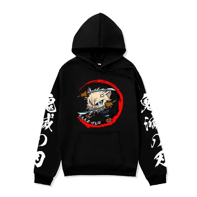 Anime Demon Slayer Character Women's Clothing Street Trend Hoodies Sports Style Creative Fun Fashion Matching Leisure Life