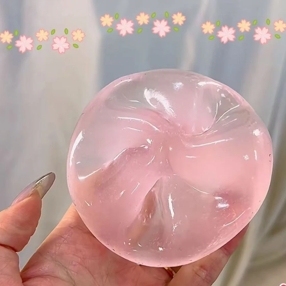 Squishy Plasticity Mochi Fidget Toys Transparency Coconut Oil Maltose Squeeze Toy Funny Anti-stress Sensory Toy for Kids Adults