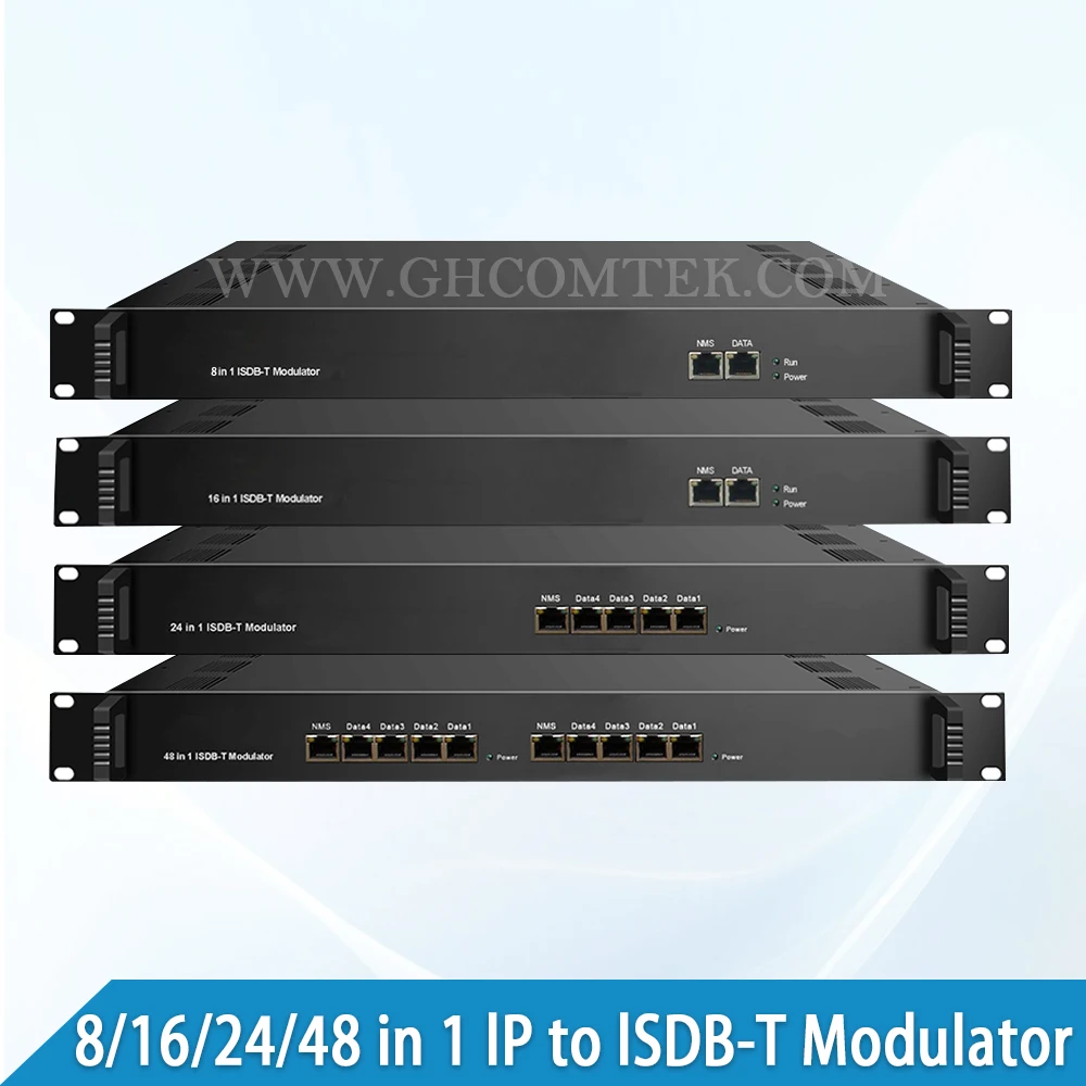 IP To ISDB-T Modulator MPST or SPTS To 8 16 24 48 ISDB-T Carriers Out