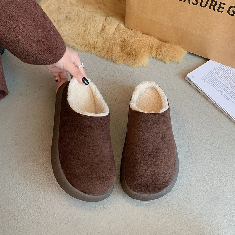أحذية قطنية نسائية شتوية من الصوف 2025 أحذية ثلج جديدة دافئة ومقاومة للبرد ونعل منصة #3