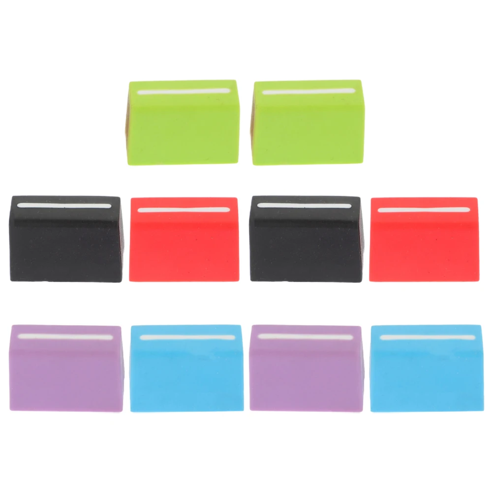 

10pcs 4mm Inner Hole Rubber DJ Mixer Slider Knobs Replacement Knob Replacement Console Accessories