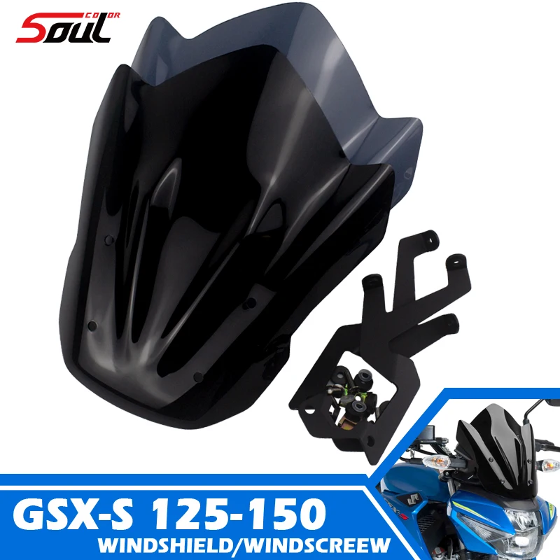 Motorcycle Sports Visor Windshield Windscreen Fit For SUZUKI GSX-S125 GSX-S150 2017-2022 GSXS-125 17-22 GSXS150 17-22