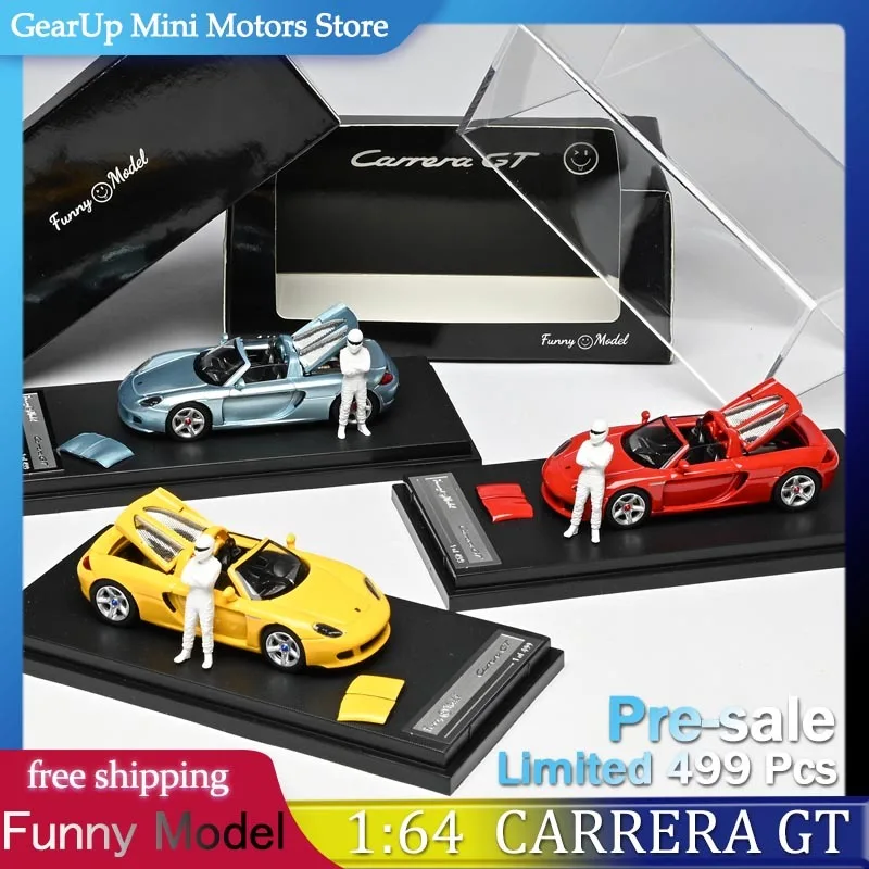 

In Stock Funny Model 1:64 Porsche Carrera GT Alloy Diecast Car Limited Racing Driver & Roof Christmas Gift Toy Boys Collectors