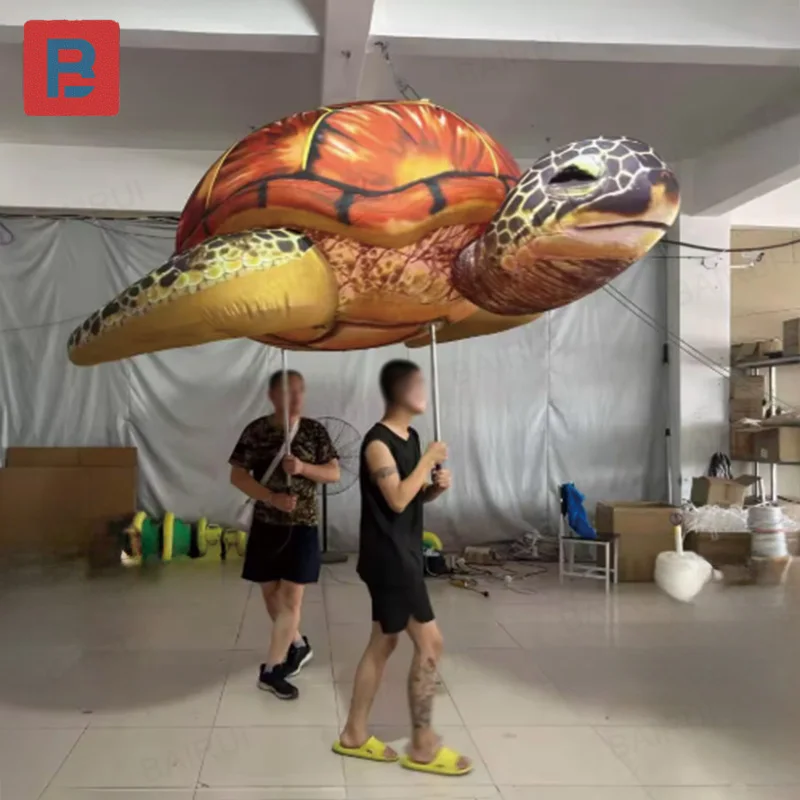 Giant inflatable sea turtle Marine animal lift and backpack inflatable sea turtle, hand-held sea turtle with or without light