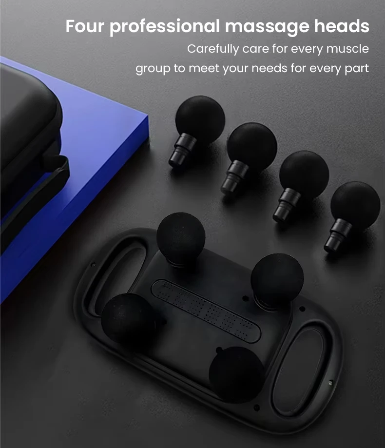 

Four-head fascia device, wireless back massager, high-frequency vibration body relaxation massager, shoulder calf massage