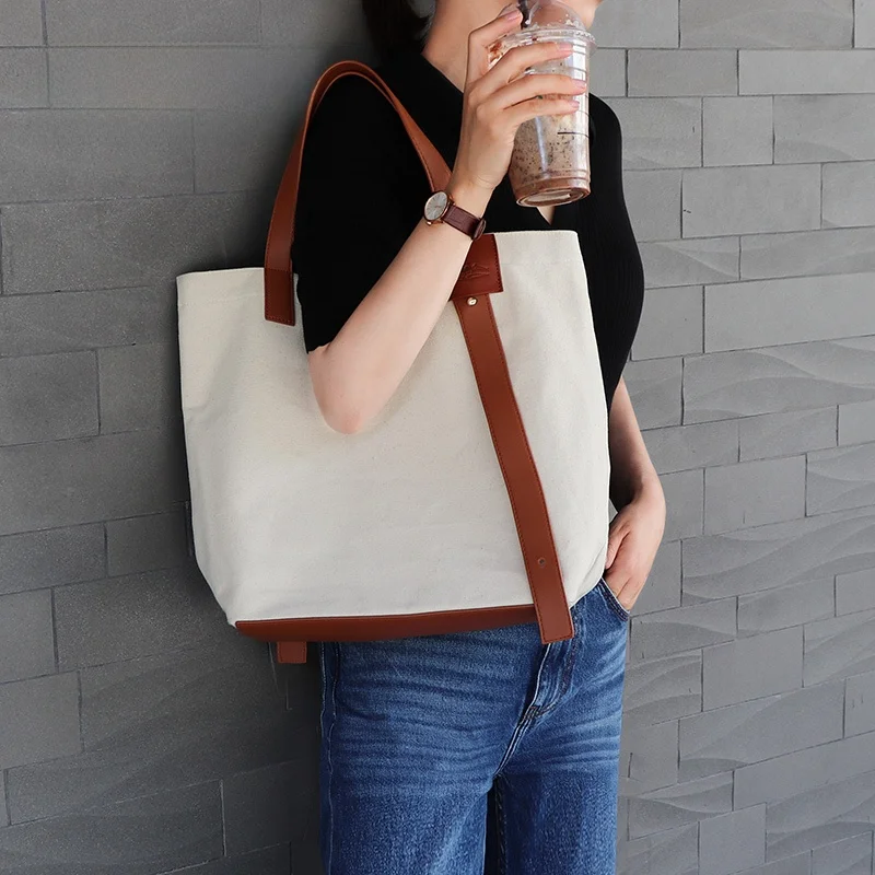 Artistic Canvas Tote Bag Museum Inspired Single Shoulder Women's Bag Cultural Creative Gift Small Sized Special Design