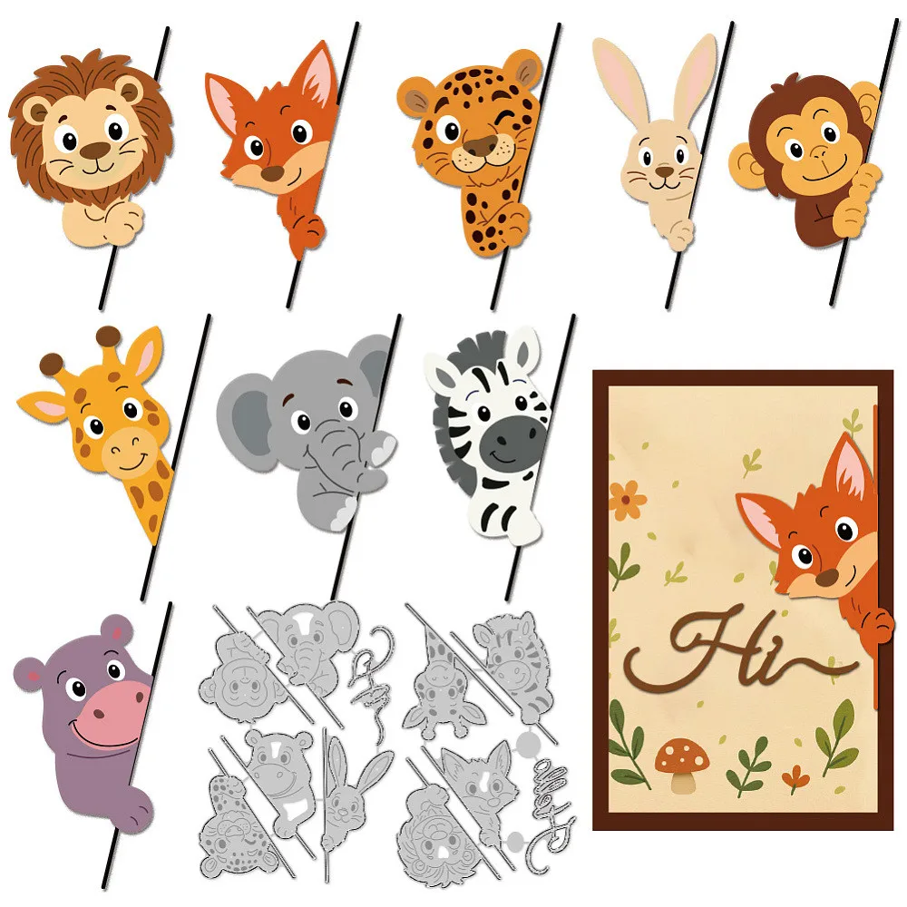 Tiere Schneideformen aus Kohlenstoffstahl für DIY Scrapbooking, Fotoalbum, dekorative Prägung, Papierkarten, verschiedene Formen