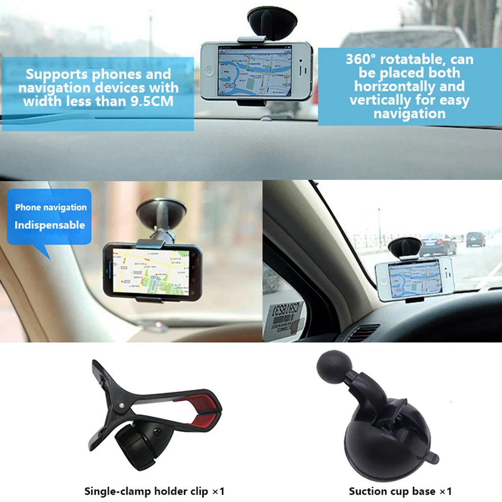 360-Grad-drehbarer Auto-Handyhalter mit Saugnapf, universeller Handyhalter, stoßfester GPS-Clip, Smartphone-Ständer, Autowerkzeug – Detail 36
