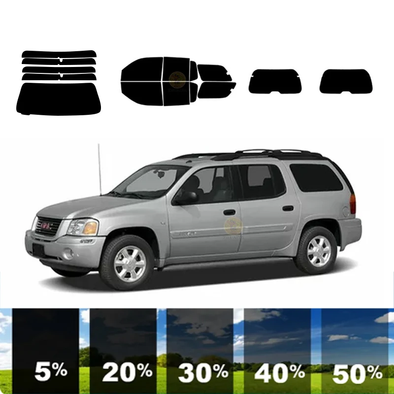

Предварительно вырезанная съемная тонировочная пленка для окон для автомобиля, 100% УФР, 5%-35%VLT, теплоизоляция, карбон ﻿ Для GMC ENVOY XL 4 DR SUV 2002-2006 гг.