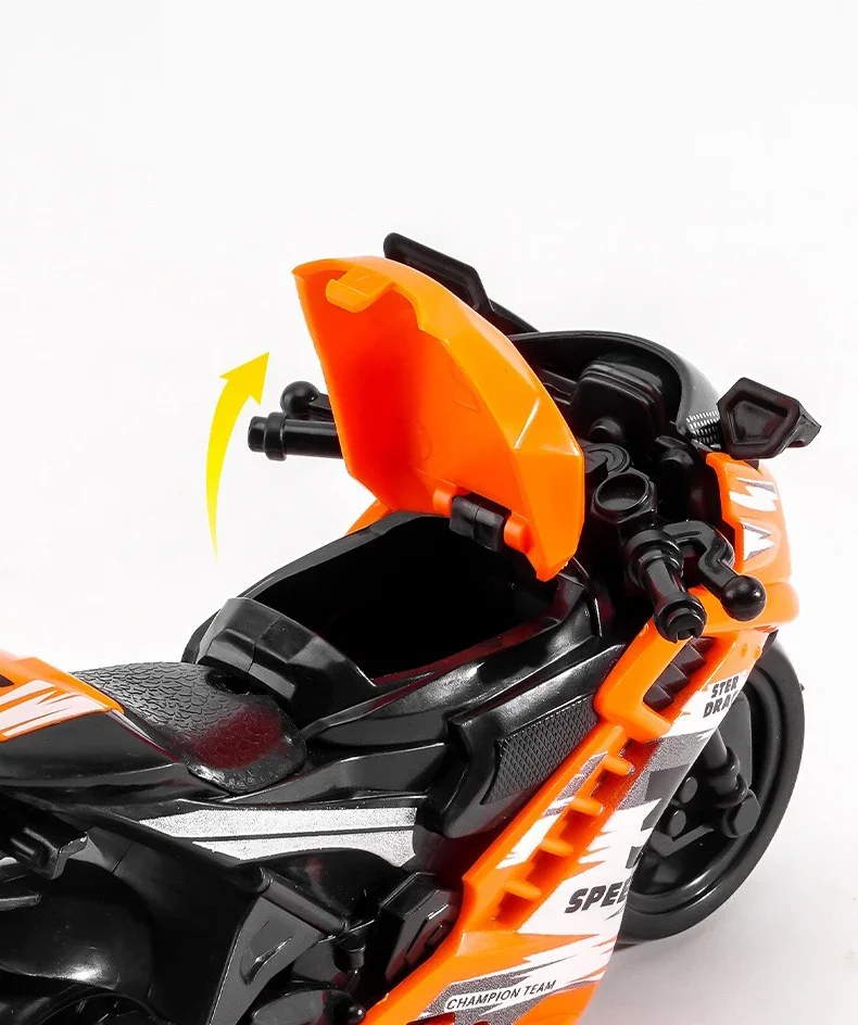 DUCATI-Modèle de moto en alliage pour enfants, simulation de moto, jouets arrière côtelés, mini véhicules, jouet de voiture, artisanat à collectionner, cadeaux modèles