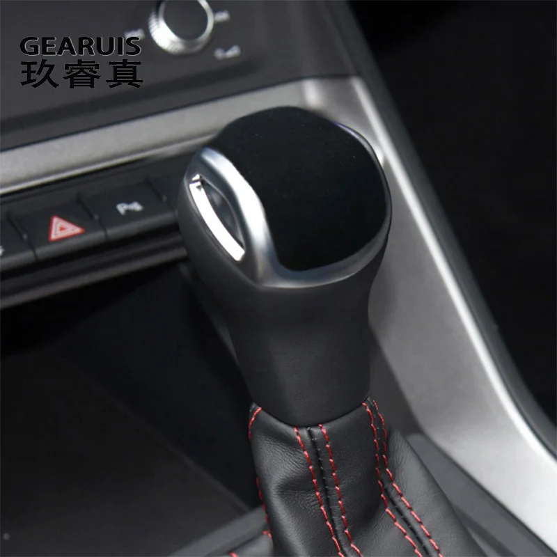 For Audi Q3 F3 2019-2022 Car Suede leather Interior Gear Shifter Cover Trim Center control panel decoration Stickers Accessories