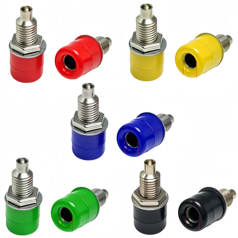 4mm Pure Copper Terminal Post Test Instrument Banana Plug Socket Male Female To Insert Connector Banana Pin DIY Model