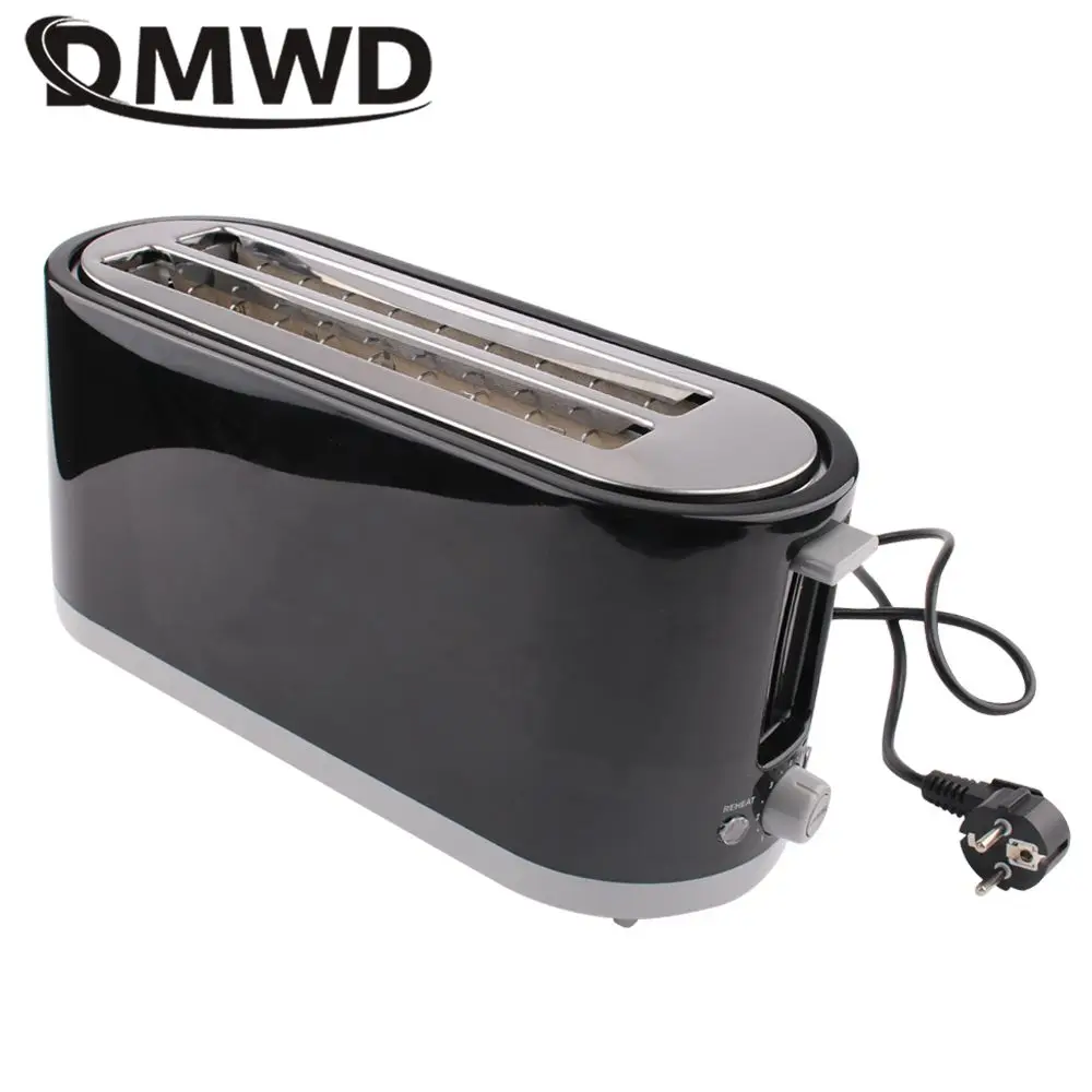 DMWD-tostadora doméstica para el hogar, horno de pan, 7 engranajes, máquina de desayuno automática, herramienta de horneado de calefacción de doble