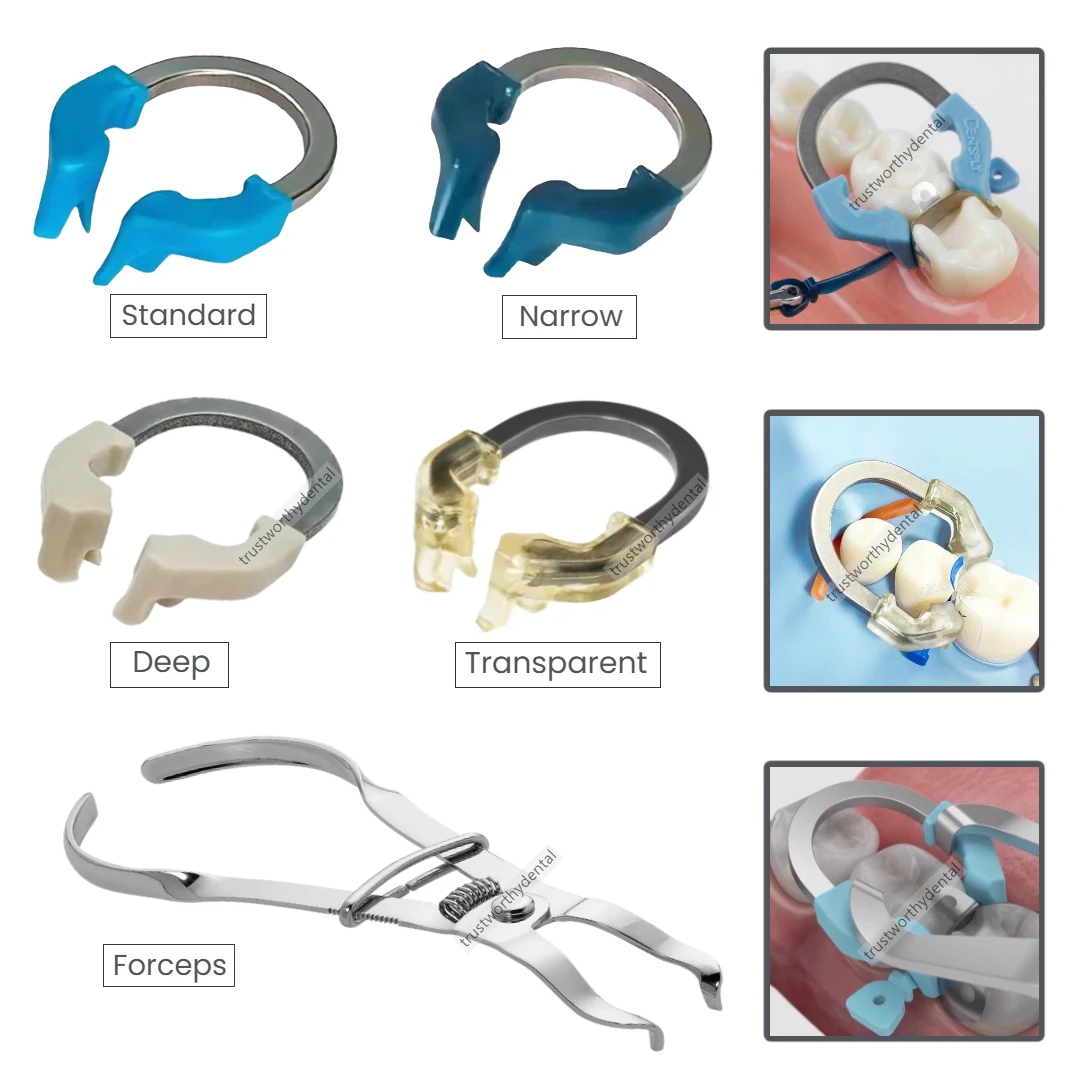

Зажимы для секционных матриц Dental Metal Matrices V3 System, Ni-Ti фиксирующие кольца, контурные ленты, универсальные узкие глубокие кольца, совместимые с Palodent