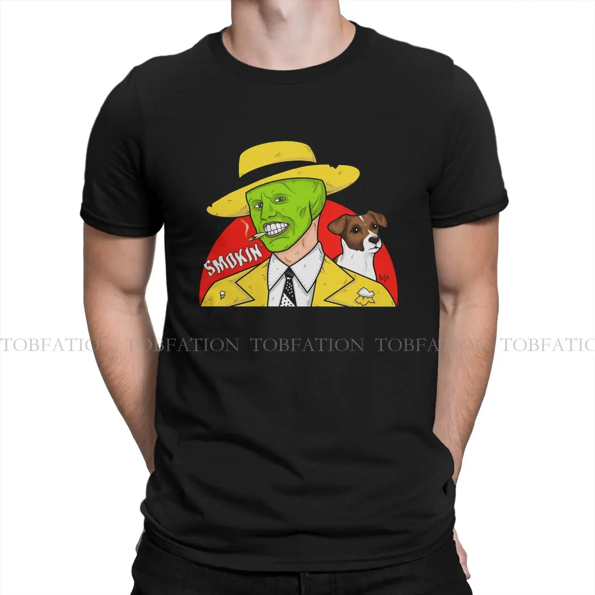 Funny Nostalgia TShirt For Male The Mask Movie Camisetas Fashion T Shirt 100% Cotton Homme Printed Fluffy