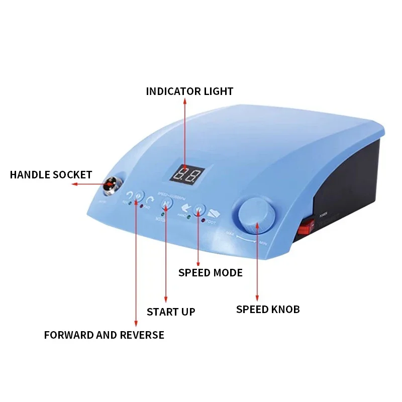 QZ-60 Brushless Electronic Grinder Jade Small Woodworking Engraving machine Manicure Repair Denture