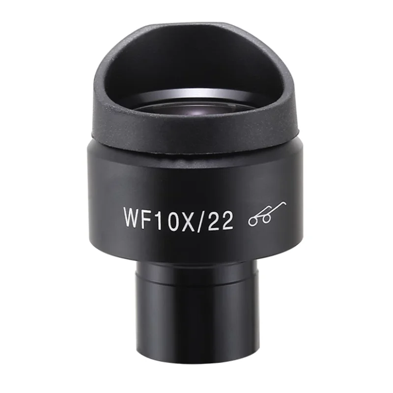 1PC Diopter-Adjustable WF10X /22 High Eyepoint Eyepiece with Eye Cups for Biological Microscope 22 mm Fully Coated Ocular