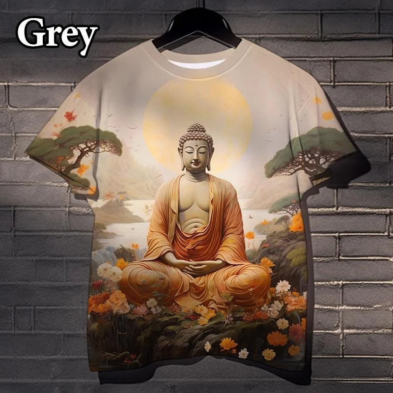 

3D Buddha Print Tshirt For Men Women Adherent Of Religion Buddha Graphic T Shirt Kid Casual Round Neck Short Sleeve Tee Tops