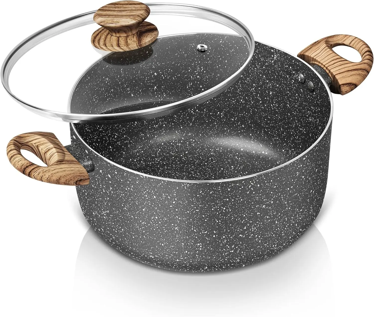 

MICHELANGELO 5 Quart Stock Pot with Lid, Nonstick Soup Pot for Cooking, Non Stick Stockpot with Ergonomic Handle