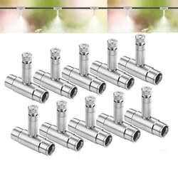 High Pressure Misting Nozzles + Nozzle Holders 3/8''Spray nozzle kit Fog Mister For Backyard Water Misting Cooling Fogging