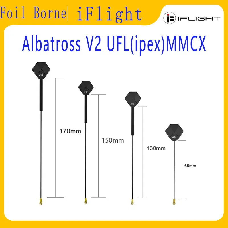 

iFlight Albatross V2 5.8ГГц 2.4dBi Антенна UFL()/ 90° ° MMCX LHCP RHCP 65мм/130мм/150мм/170мм для FPV-дронов (запчасть)