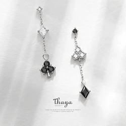 Thaya Fairy Tales Series Silver Drop Earrings Original Design 925 Silver Crystal Earring For Women Engagement Gift Fine Jewerlry