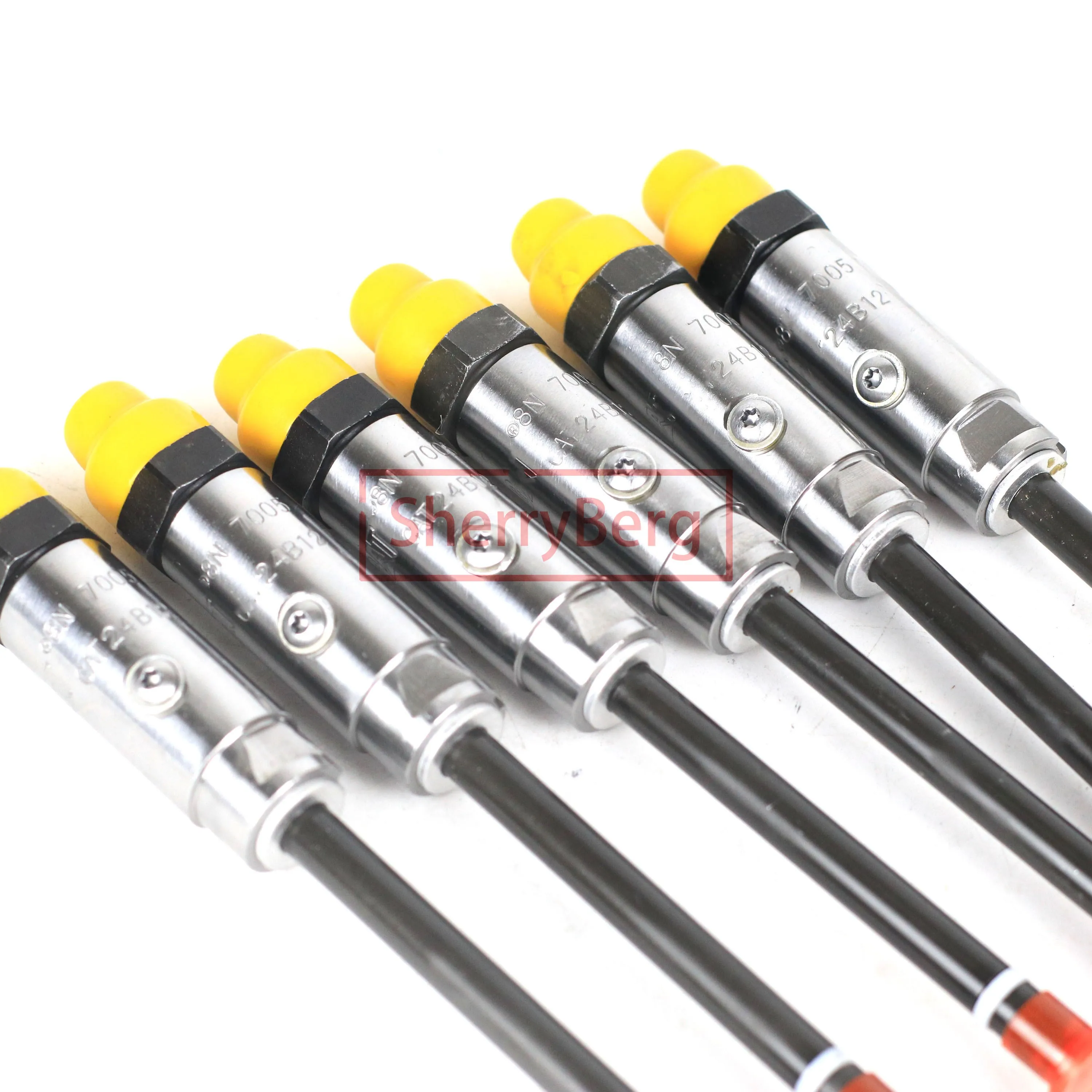 SherryBerg 6pcs Brand New And Genuine Pencil Fuel Injector Nozzle 8N7005 8N-7005 For Caterpillar 330 3304 3306 Engine Excavator