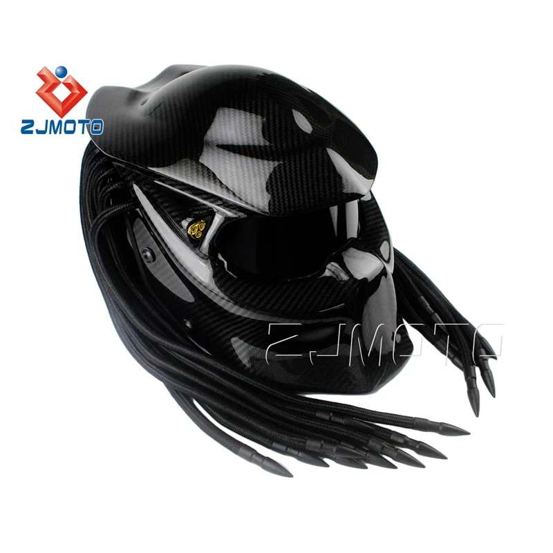 خوذة دراجة نارية من ألياف الكربون لكامل الوجه خوذة الرجل المحارب الحديدي #3