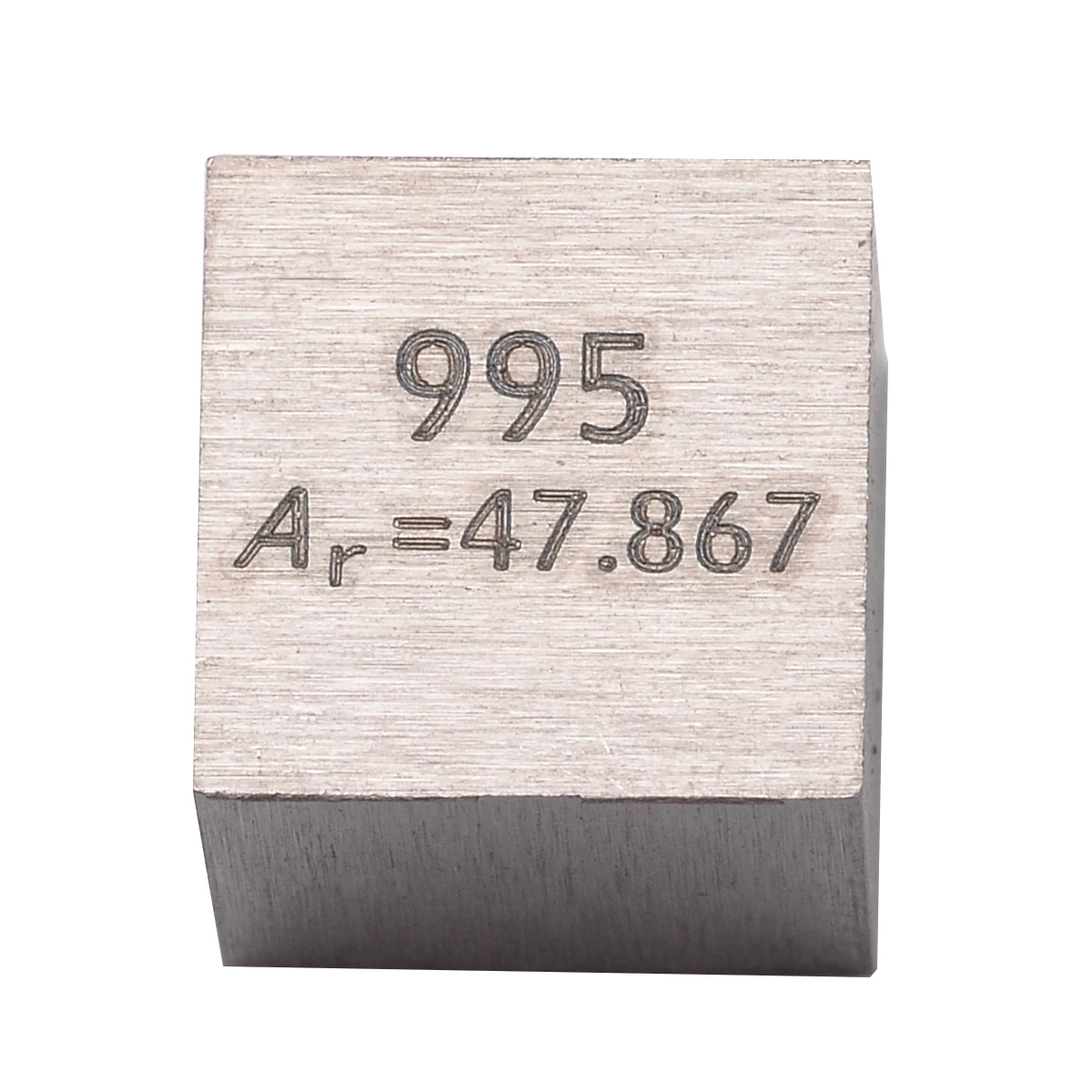 Cube en métal Ti en titane sculpté de haute pureté, table périodique 152, fournitures fuchsia, classe de collection, 10x10x10mm