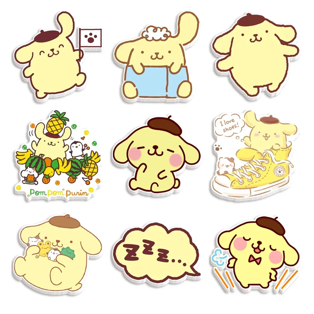 Pom Pom Purin Cute Japanese Cartoon Sanrio Flat Resin DIY Earrings Home Decoration Accessories 30 Pieces/lot