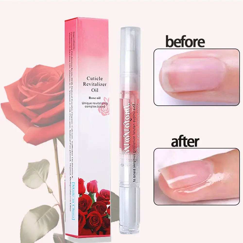 1/3pcs 3ml Rose Pink Nail Cuticle Oil Pen Plant Nutrient Oil Cuticle Revitalizer Oil Pen with Soft Brush Nail Edge Finger Care G
