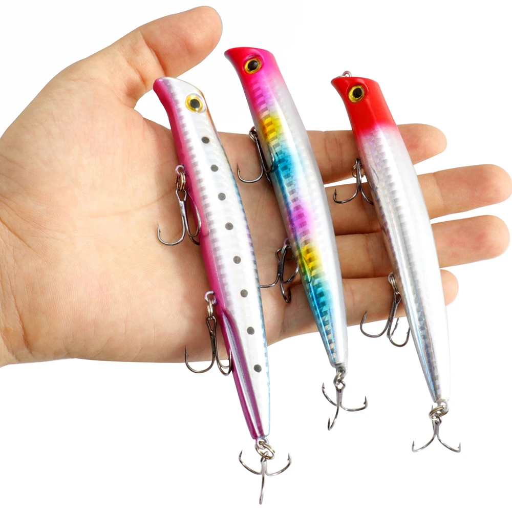 Popper topwater flotante – Señuelo artificial de superficie en plástico duro - imagen 4