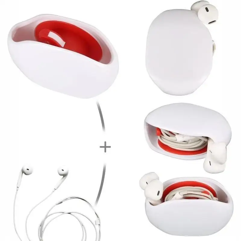 [L] 1Pcs Reader Charger Retractable Cable Wire Cord Wrap Organizer Automatic Cord Winder For Headphone Earbud USB Cables