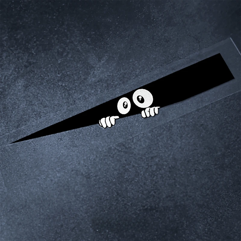 

1PC Peeking in Dark Motorcycle Stickers Funny for Motorbike Front Fairing Car Window Cover Scratches Waterproof Vinyl Decals