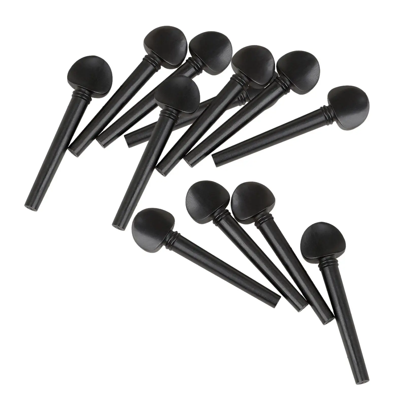 12 Pieces Ebony Violin Tuning Pegs Violin Accessories Spare Parts