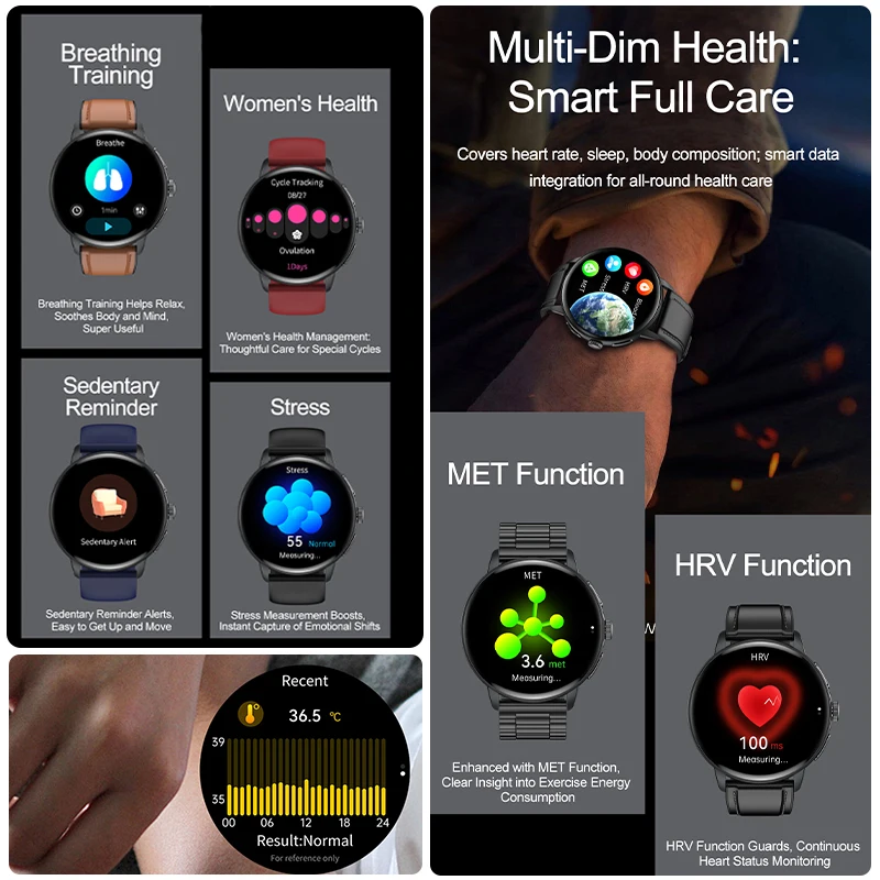 2026 New AI Smart ECG+PPG Watch Men Blood Lipid Uric Acid Blood Pressure Bluetooth Call Heart Rate Health Analyse Smart watch