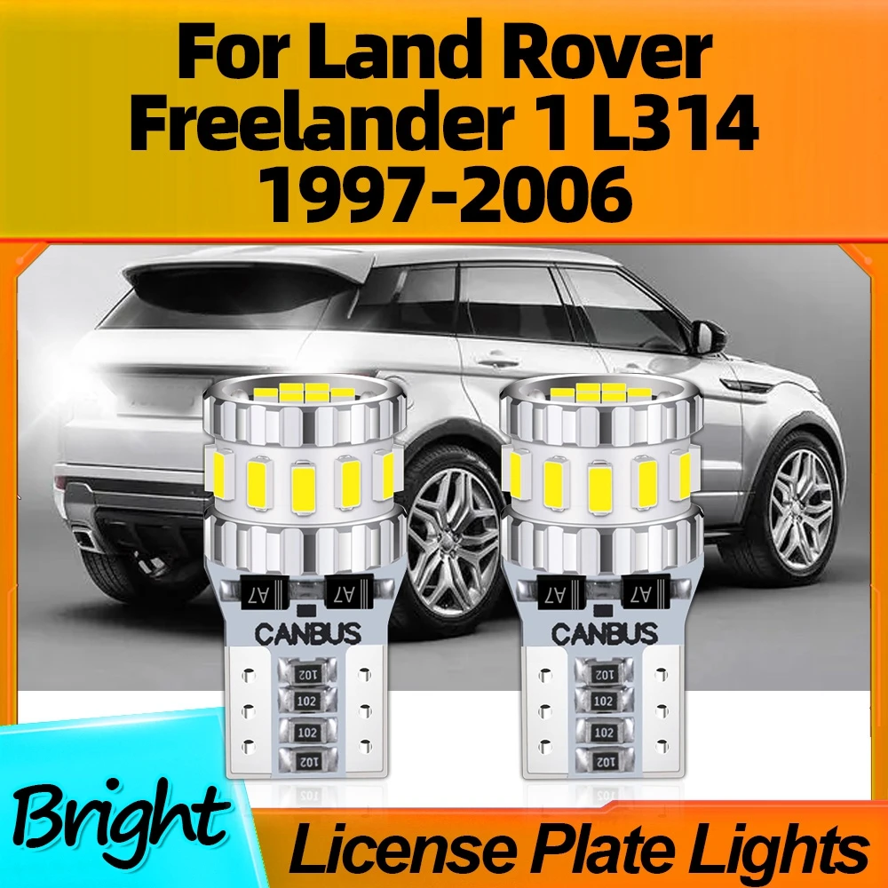 

2Pcs T10 W5W CSP Car LED License Plate Light 800LM For Land Rover Freelander 1 L314 1997 1998 1999 2000 2001 2002 2003 2004-2006