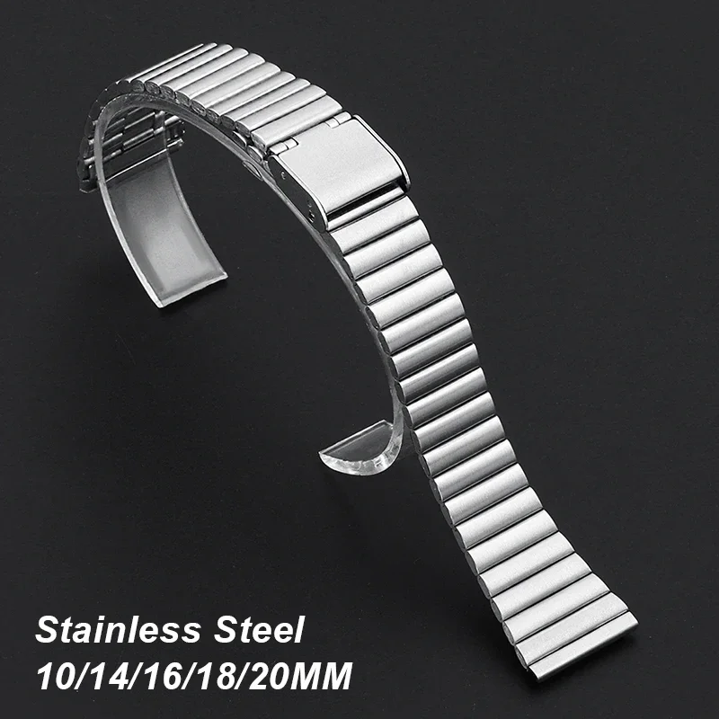 Universal Stainless Steel Watch Straps for Seiko Ultra-thin Metal Watch Band Men Women Bracelets 10 14mm 16mm 18 20mm Wristbelt