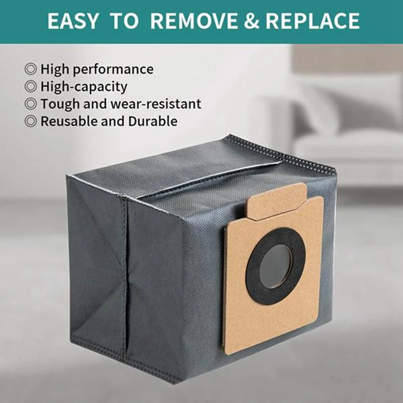 4PCS ฝุ่นสําหรับ Eufy Clean X8 Pro Self-Empty Station หุ่นยนต์สูญญากาศทําความสะอาดอะไหล่ทดแทนถุงขยะ
