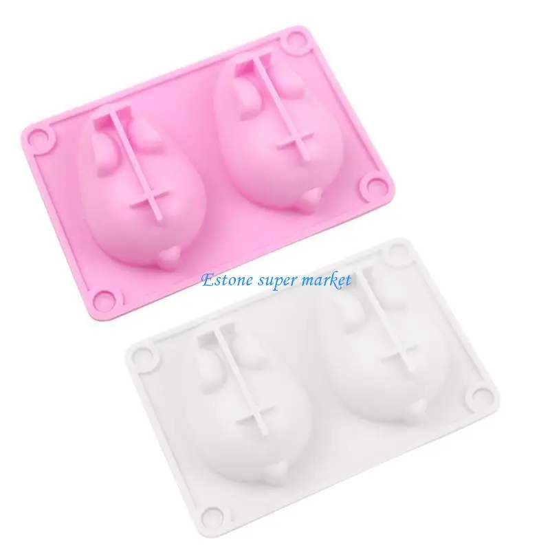 090B molde conejo, Chocolate, caramelo, Mousse, Brownie, gelatina, helado, moldes simples